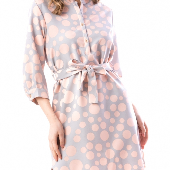 Rochie Dama cu buline si cordon